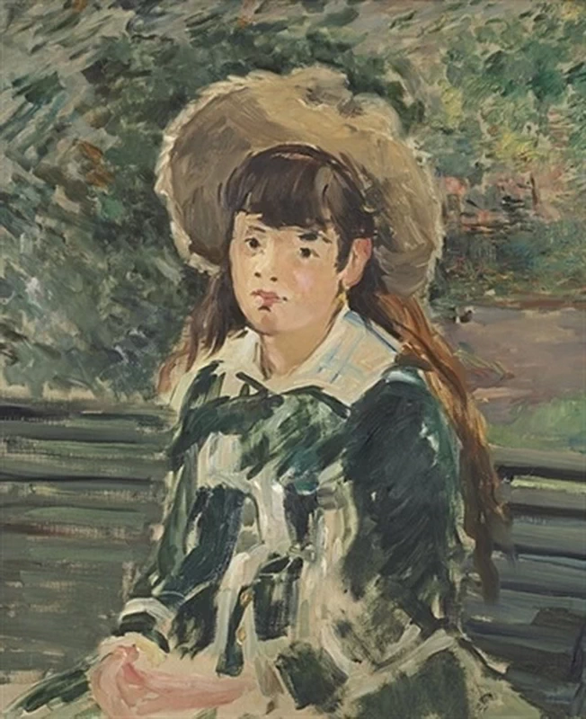  32-Édouard Manet, Bambina su una panchina, 1880  